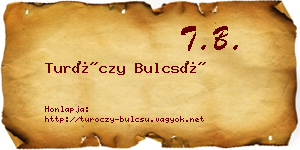 Turóczy Bulcsú névjegykártya